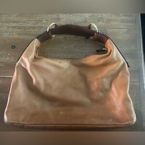 Gucci horsebit shoulder bag- brown